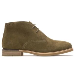 Hush Puppies Womens Worry-Free Suede Olive Green Chukka Boots Size 9